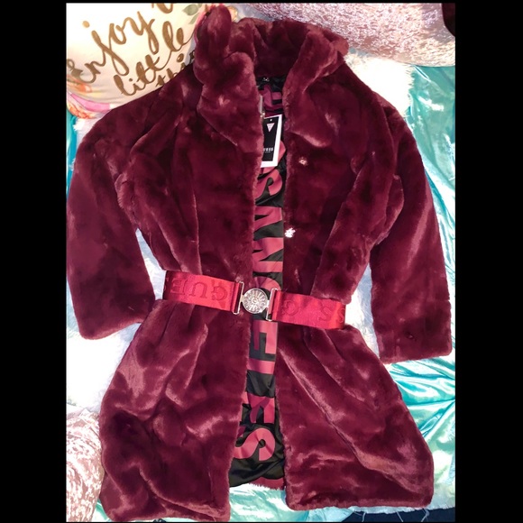 New✨SHELLY BELTED FAUX-FUR COAT•Never Worn - Picture 5 of 5